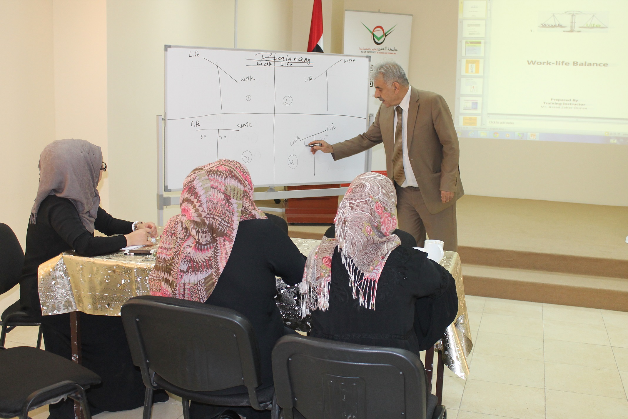 ورشة عمل بعنوان" إقامة التوازن بين العمل والحياة"