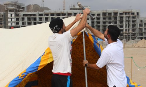 عمادة شؤون الطلبة تقيم معسكر عشيرة جوالة الجامعة