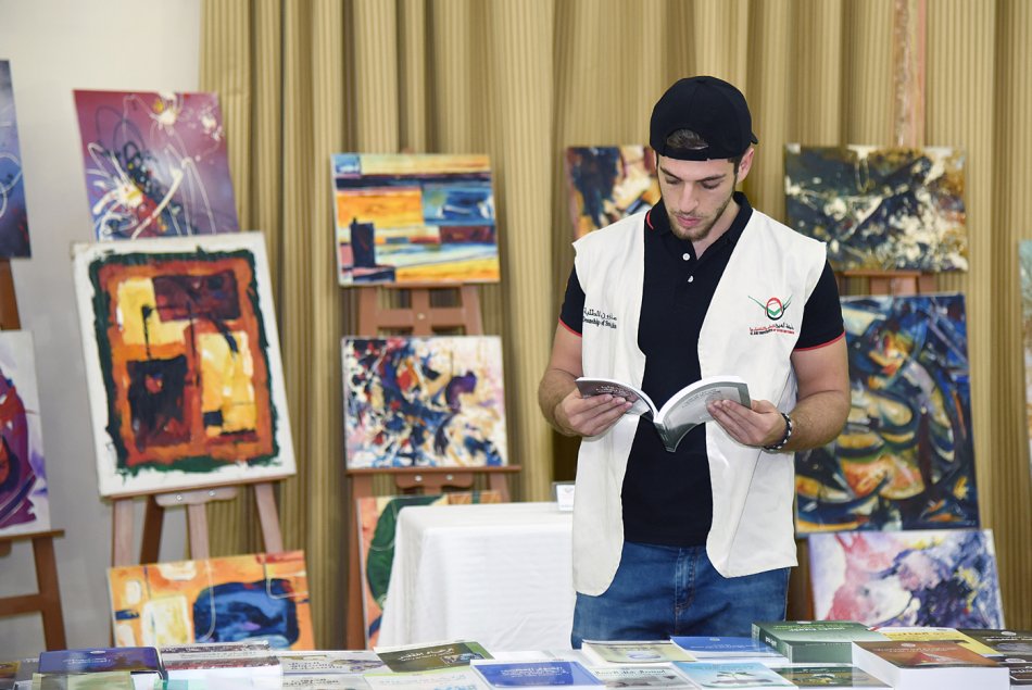 AlAin University, Al Ain, Abu Dhabi, AAU, reading, exhibition