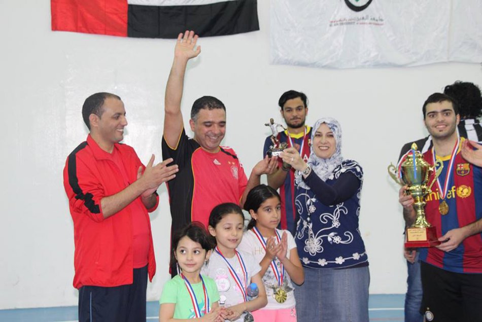 The College of Engineering won the AAU Football Championship Cup