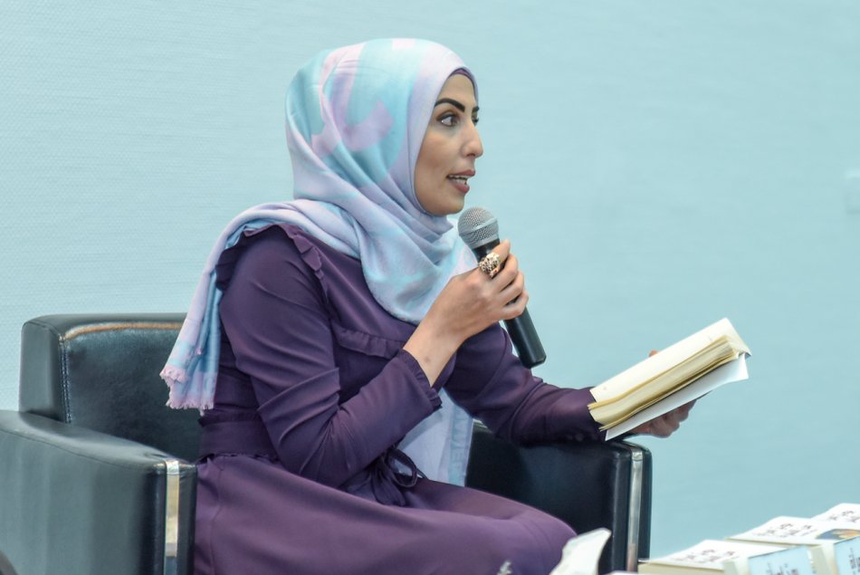Graduate Salam Al Kasem launched her first book at AAU