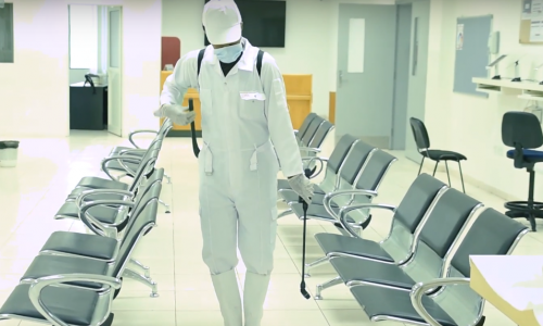 Sterilizing the premises and implementing safety procedures at Al Ain University