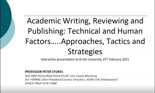International Webinar on Publishing in Journals