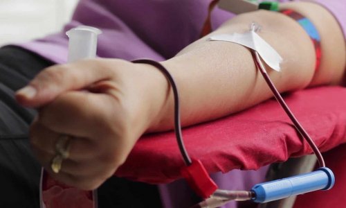A Blood Donation Camp at AAU under the slogan 