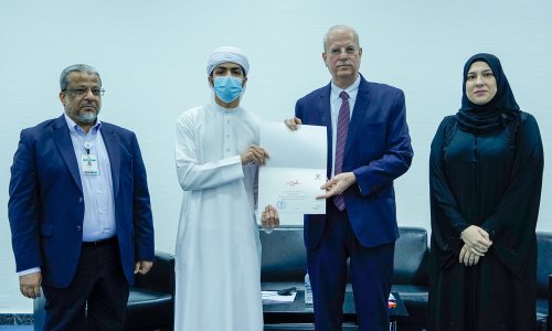 Honoring distinguished students in the presence of the AAU President 