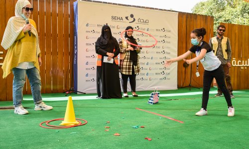 عمادة شؤون الطلبة تشارك في فعاليات يوم الصحة العالمي بالتعاون مع صحة