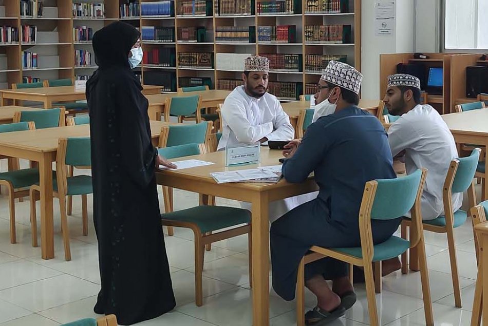 لقاء تعريفي بالمكتبة للطلبة الجدد