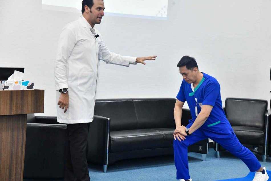 ورش عمل بعنوان الإصابات الرياضية وطرق علاجها