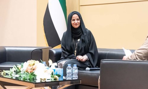 سعادة ناعمة المنصوري في ضيافة جامعة العين للحديث حول العمل التطوعي