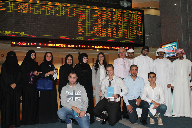 AAU Students Visit Abu Dhabi Securities Exchange