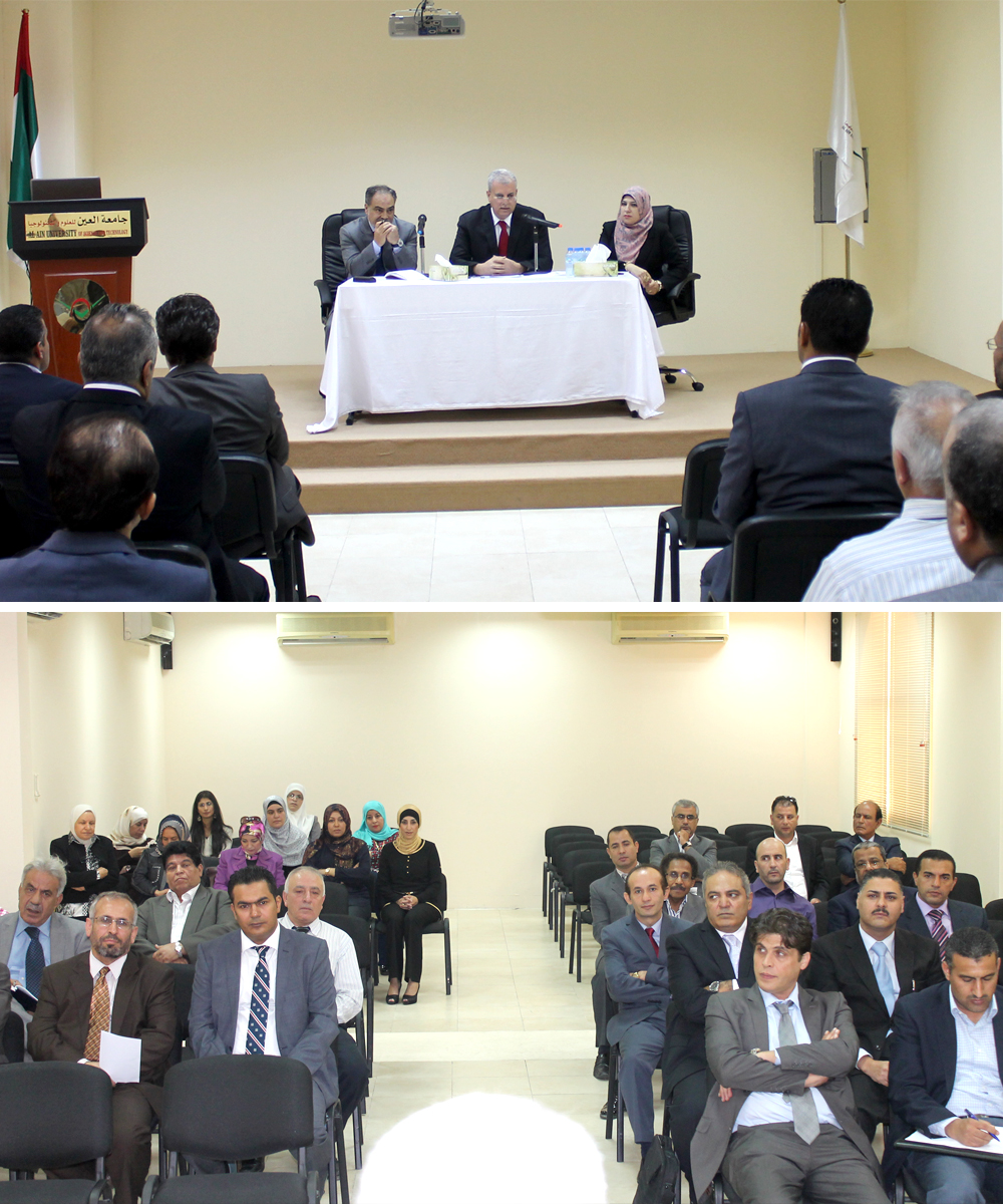 Prof. Ghaleb Awad El Refae, AAU President Greets Faculty Members