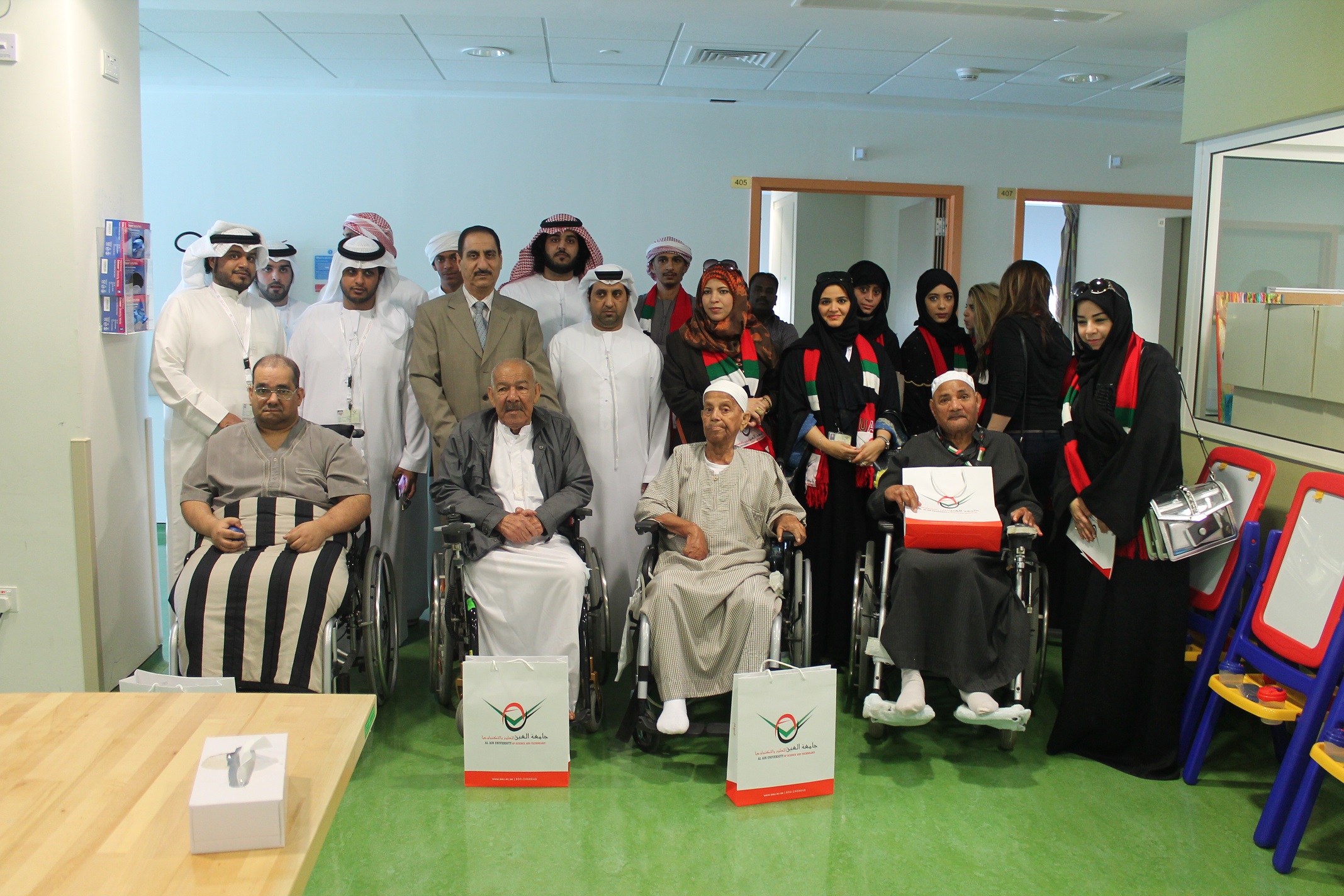 Al Ain University Students Provide Psychological Support for the Eldery and People with Disabilities Al Ain University Students Provide Psychological Support for the Eldery and People with Disabilities