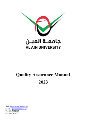 Quality Assurance Manual